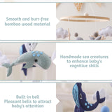 Maxbell Nursery Crib Mobile Felt Hanging Decoration for Boys Girls Infant 0-6 Months