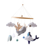 Maxbell Nursery Crib Mobile Felt Hanging Decoration for Boys Girls Infant 0-6 Months