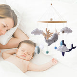 Maxbell Nursery Crib Mobile Felt Hanging Decoration for Boys Girls Infant 0-6 Months