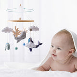 Maxbell Nursery Crib Mobile Felt Hanging Decoration for Boys Girls Infant 0-6 Months