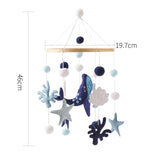 Maxbell Baby Crib Mobile Sensory Felt Hanging Decoration for Infant Newborn Children blue