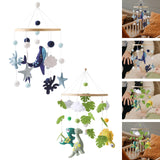 Maxbell Baby Crib Mobile Sensory Felt Hanging Decoration for Infant Newborn Children blue