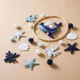 Maxbell Baby Crib Mobile Sensory Felt Hanging Decoration for Infant Newborn Children blue