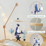 Maxbell Baby Crib Mobile Sensory Felt Hanging Decoration for Infant Newborn Children blue