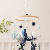 Maxbell Baby Crib Mobile Sensory Felt Hanging Decoration for Infant Newborn Children blue