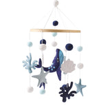 Maxbell Baby Crib Mobile Sensory Felt Hanging Decoration for Infant Newborn Children blue