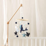 Maxbell Baby Crib Mobile Sensory Felt Hanging Decoration for Infant Newborn Children blue