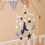 Maxbell Baby Crib Mobile Sensory Felt Hanging Decoration for Infant Newborn Children blue