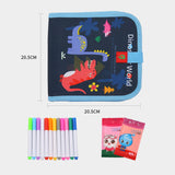 Maxbell Erasable Doodle Book Set 8 Pages Coloful Drawing Book for Game Trip Painting style A