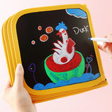 Maxbell Erasable Doodle Book Set 8 Pages Coloful Drawing Book for Game Trip Painting style C