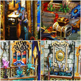 Maxbell Bookshelf Insert Decor Handicrafts Display 3D Diorama Bookend Stand for Gift