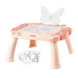 Maxbell Magnetic Drawing Board with Sturdy Legs Etch Table Sketch Pad for Kids Gifts Pink