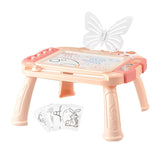 Maxbell Magnetic Drawing Board with Sturdy Legs Etch Table Sketch Pad for Kids Gifts Pink