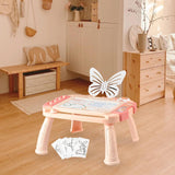 Maxbell Magnetic Drawing Board with Sturdy Legs Etch Table Sketch Pad for Kids Gifts Pink