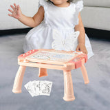 Maxbell Magnetic Drawing Board with Sturdy Legs Etch Table Sketch Pad for Kids Gifts Pink