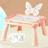 Maxbell Magnetic Drawing Board with Sturdy Legs Etch Table Sketch Pad for Kids Gifts Pink