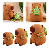 Maxbell Capybara Plush Toy with Turtle Bag Plush Capybara Doll for Boys Girls Adults 23cm