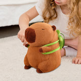 Maxbell Capybara Plush Toy with Turtle Bag Plush Capybara Doll for Boys Girls Adults 45cm
