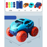 Maxbell Kids Electric Car Track Sets Imagination DIY Assembly for Children 4~7 Girls