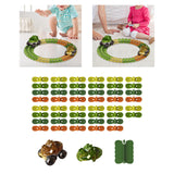 Maxbell Kids Electric Car Track Sets Imagination DIY Assembly for Children 4~7 Girls