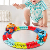 Maxbell Kids Electric Car Track Sets Imagination DIY Assembly for Children 4~7 Girls