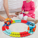 Maxbell Kids Electric Car Track Sets Imagination DIY Assembly for Children 4~7 Girls