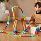 Maxbell Kids Electric Car Track Sets Imagination DIY Assembly for Children 4~7 Girls