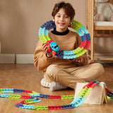 Maxbell Kids Electric Car Track Sets Imagination DIY Assembly for Children 4~7 Girls