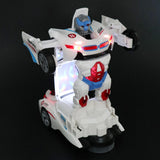 Maxbell Deformation Car Toy Flashing Portable Robot Car Toy for Game Preschool