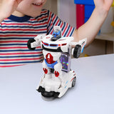 Maxbell Deformation Car Toy Flashing Portable Robot Car Toy for Game Preschool