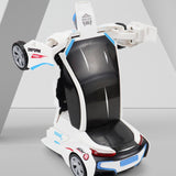 Maxbell Deformation Car Toy Flashing Portable Robot Car Toy for Game Preschool