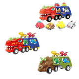 Maxbell Toy Trucks Dinosaur Playset Dinosaur Figure Toys for Children Kids Preschool T rex with 8 car