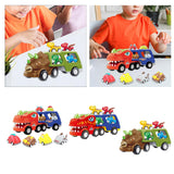 Maxbell Toy Trucks Dinosaur Playset Dinosaur Figure Toys for Children Kids Preschool T rex with 8 car