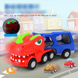 Maxbell Toy Trucks Dinosaur Playset Dinosaur Figure Toys for Children Kids Preschool T rex with 8 car