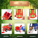 Maxbell Toy Trucks Dinosaur Playset Dinosaur Figure Toys for Children Kids Preschool T rex with 8 car