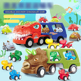 Maxbell Toy Trucks Dinosaur Playset Dinosaur Figure Toys for Children Kids Preschool T rex with 8 car