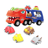 Maxbell Toy Trucks Dinosaur Playset Dinosaur Figure Toys for Children Kids Preschool T rex with 8 car