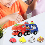 Maxbell Toy Trucks Dinosaur Playset Dinosaur Figure Toys for Children Kids Preschool T rex with 8 car