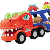 Maxbell Toy Trucks Dinosaur Playset Dinosaur Figure Toys for Children Kids Preschool T rex with 8 car