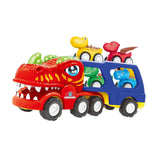 Maxbell Toy Trucks Dinosaur Playset Dinosaur Figure Toys for Children Kids Preschool T rex with 4 car