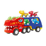 Maxbell Toy Trucks Dinosaur Playset Dinosaur Figure Toys for Children Kids Preschool T rex with 4 car