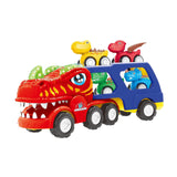 Maxbell Toy Trucks Dinosaur Playset Dinosaur Figure Toys for Children Kids Preschool T rex with 4 car