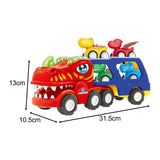 Maxbell Toy Trucks Dinosaur Playset Dinosaur Figure Toys for Children Kids Preschool T rex with 4 car