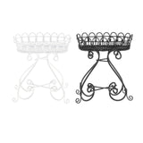 Maxbell Simulation 1/12 Dollhouse Flower Stand Miniature Garden Scene for Kids Girls White