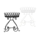 Maxbell Simulation 1/12 Dollhouse Flower Stand Miniature Garden Scene for Kids Girls White