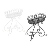 Maxbell Simulation 1/12 Dollhouse Flower Stand Miniature Garden Scene for Kids Girls White