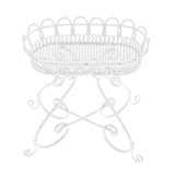 Maxbell Simulation 1/12 Dollhouse Flower Stand Miniature Garden Scene for Kids Girls White