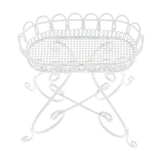 Maxbell Simulation 1/12 Dollhouse Flower Stand Miniature Garden Scene for Kids Girls White