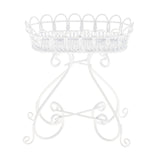 Maxbell Simulation 1/12 Dollhouse Flower Stand Miniature Garden Scene for Kids Girls White