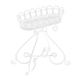 Maxbell Simulation 1/12 Dollhouse Flower Stand Miniature Garden Scene for Kids Girls White